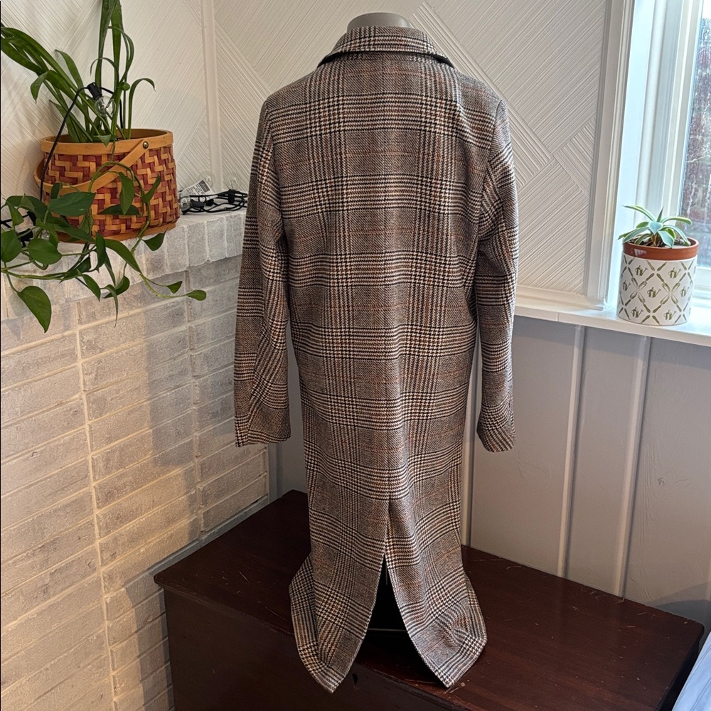 Sebby Collection Plaid Overcoat - Picture 3 of 6